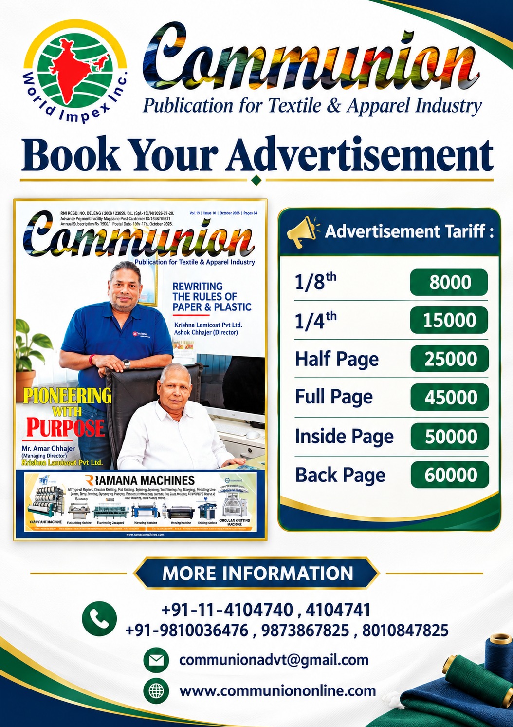 BOOK  YOUR ADVERTISMENT 